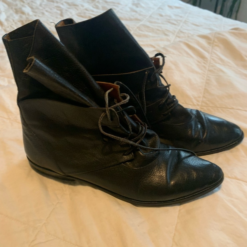 Vintage Black Booties, Size 8.5